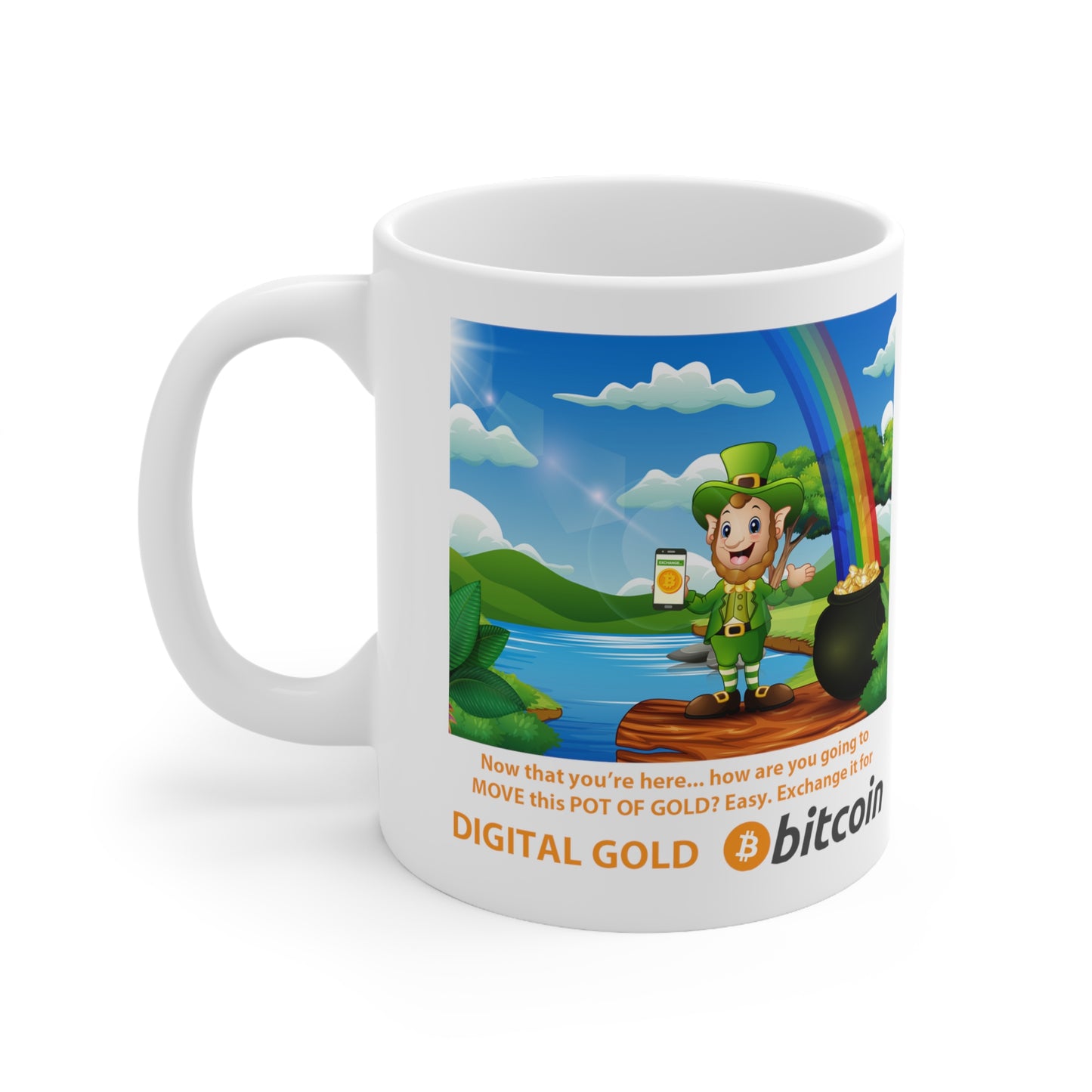 Pot of Gold for Bitcoin Digital Gold St. Patrick's Day Coffee Mug 11oz