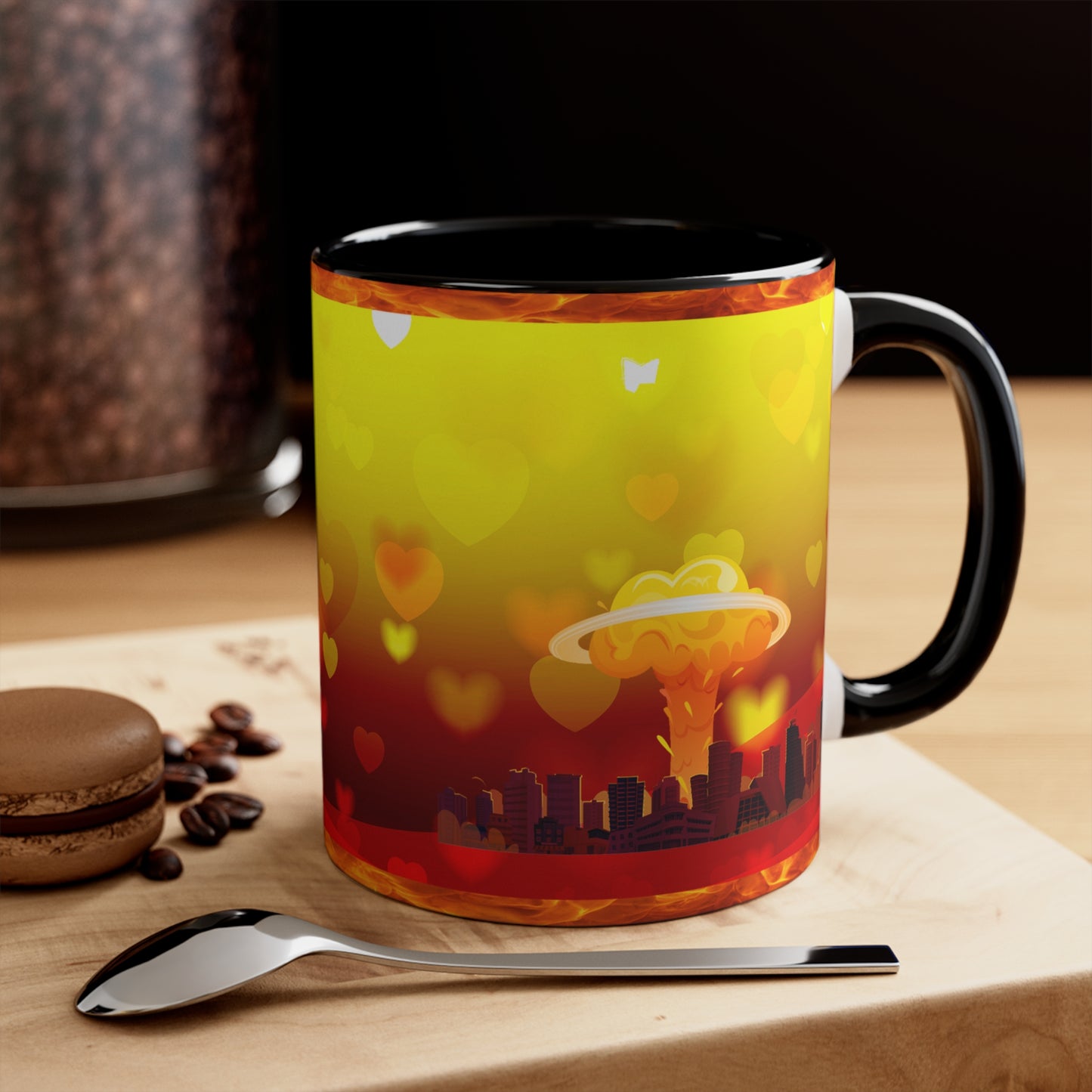 Apocalyptic Cupid - Valentine's Day Accent Coffee Mug - Left 11oz