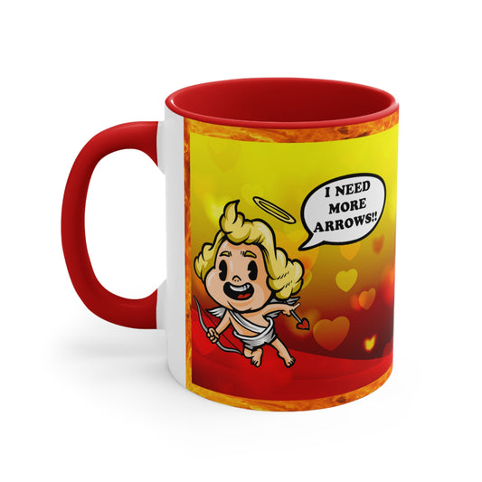 Apocalyptic Cupid - Valentine's Day Accent Coffee Mug - Left 11oz