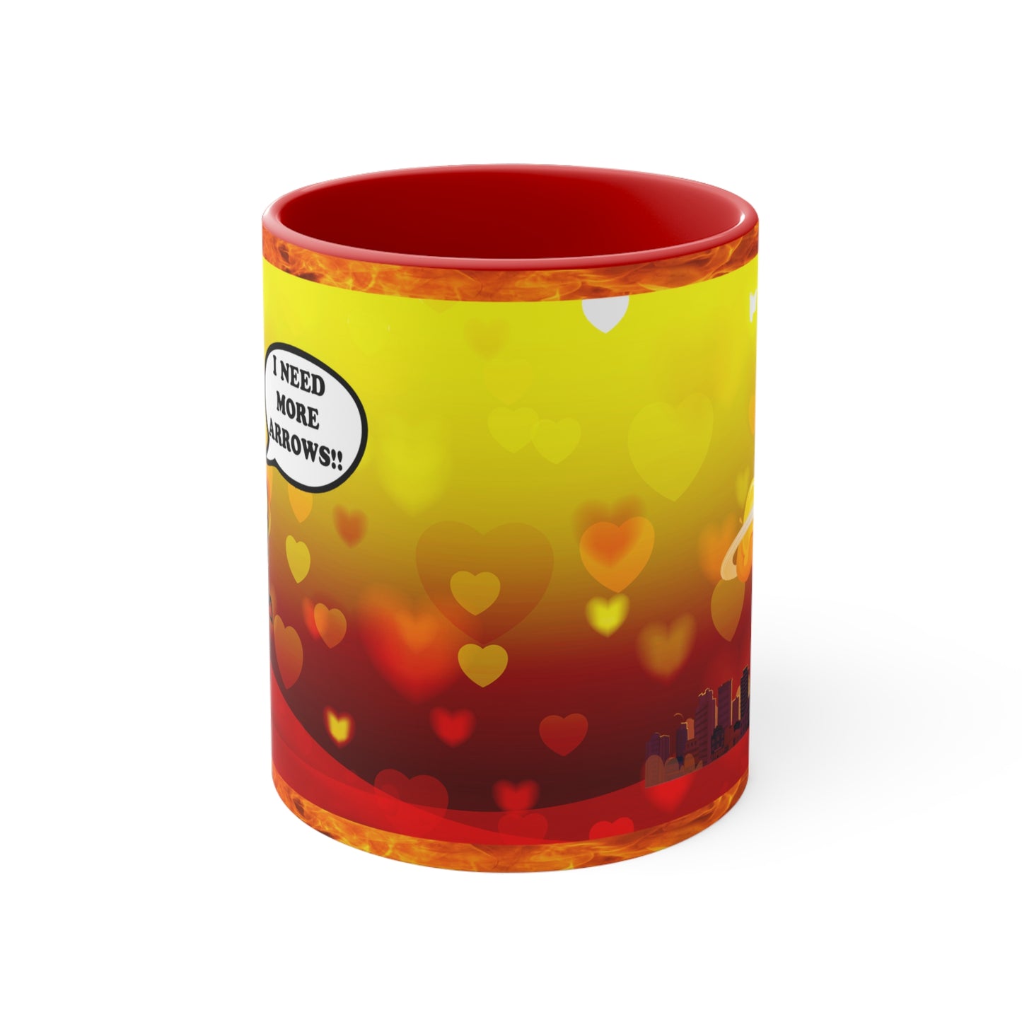 Apocalyptic Cupid - Valentine's Day Accent Coffee Mug - Left 11oz