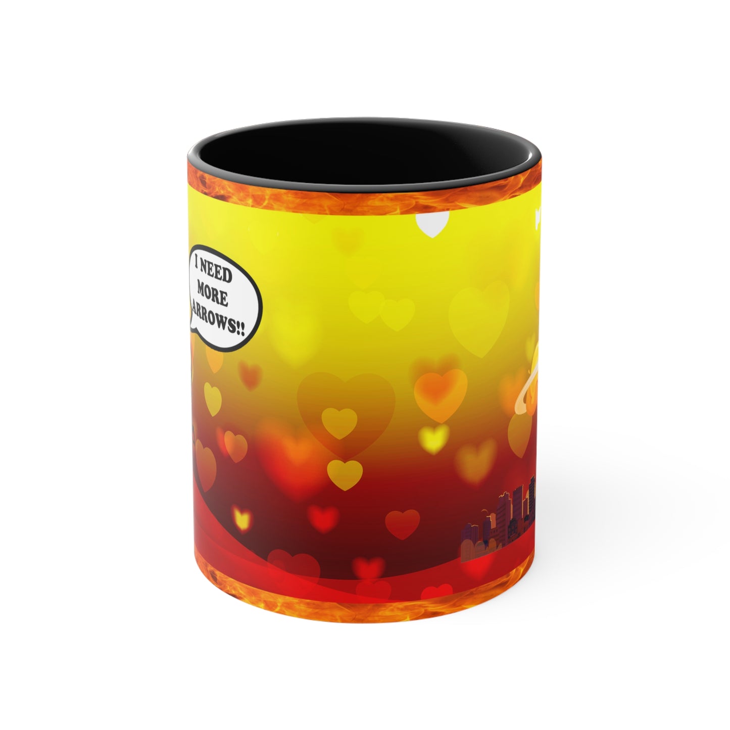 Apocalyptic Cupid - Valentine's Day Accent Coffee Mug - Left 11oz