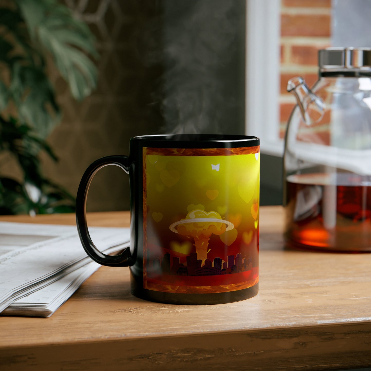 Apocalyptic Cupid - Valentine's Day - Right 11oz Black Mug