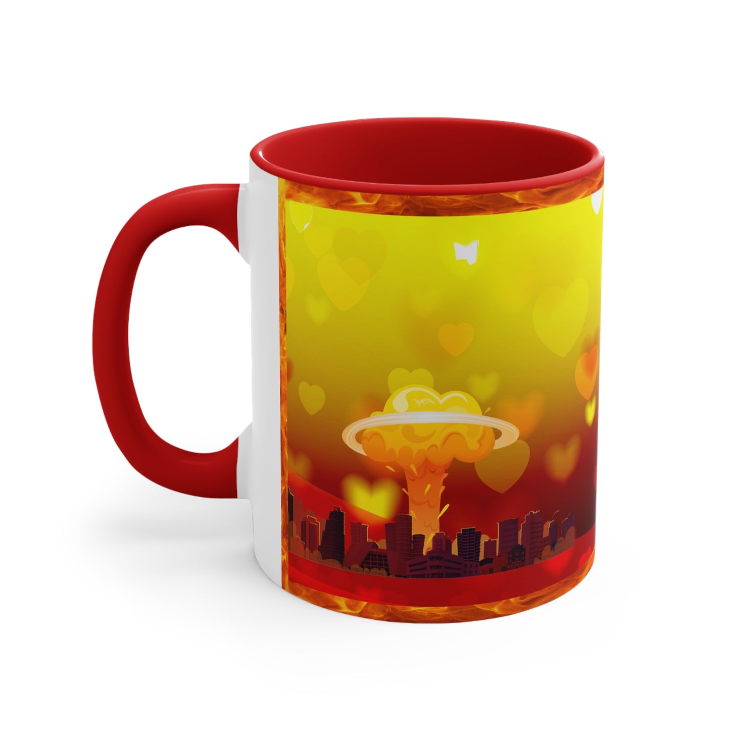 Apocalyptic Cupid - Valentine's Day Accent Coffee Mug - Right 11oz