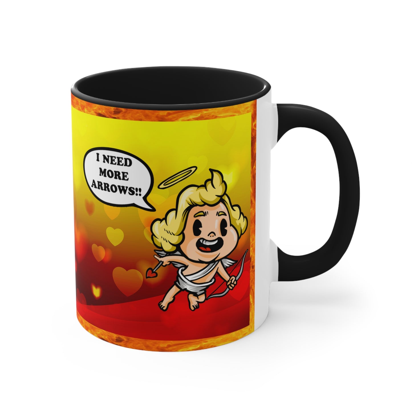 Apocalyptic Cupid - Valentine's Day Accent Coffee Mug - Right 11oz