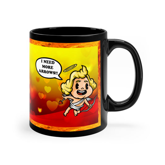 Apocalyptic Cupid - Valentine's Day - Right 11oz Black Mug