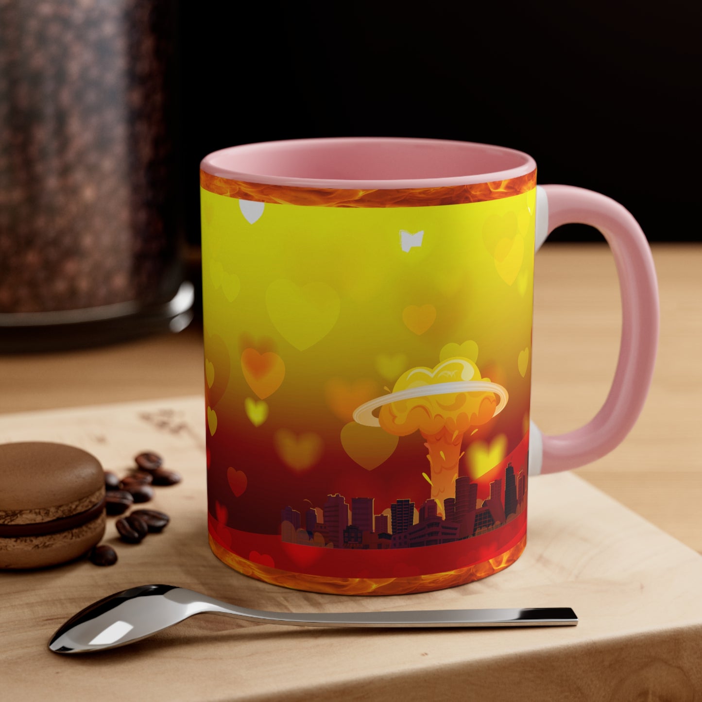 Apocalyptic Cupid - Valentine's Day Accent Coffee Mug - Left 11oz