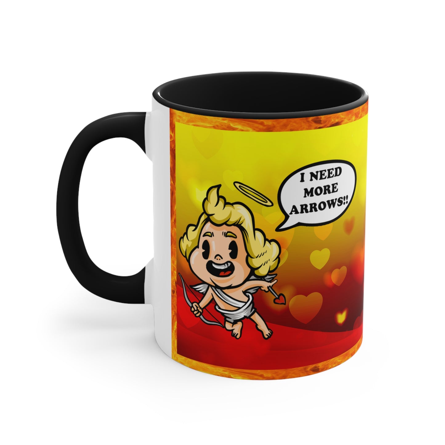 Apocalyptic Cupid - Valentine's Day Accent Coffee Mug - Left 11oz