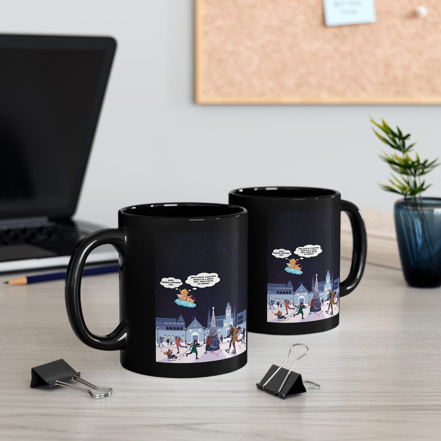 Casual Valentine Friday 11oz Black Mug