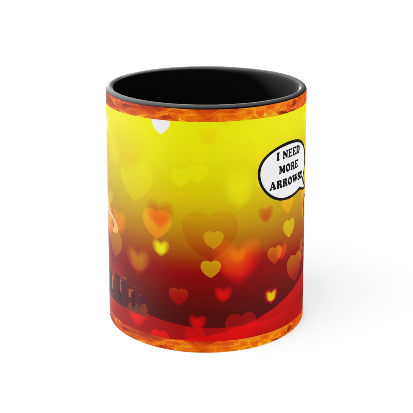 Apocalyptic Cupid - Valentine's Day Accent Coffee Mug - Right 11oz