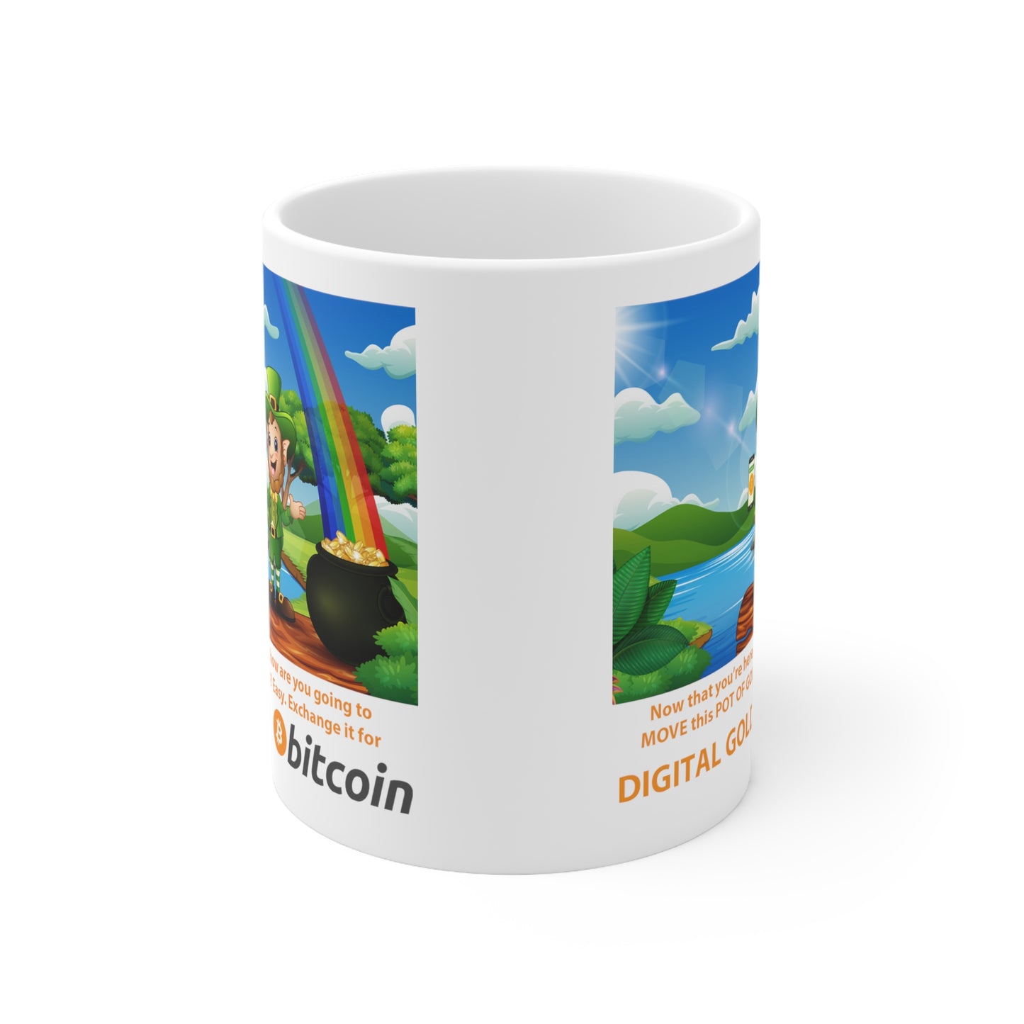 Pot of Gold for Bitcoin Digital Gold St. Patrick's Day Coffee Mug 11oz