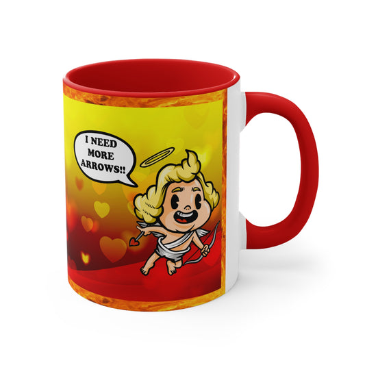 Apocalyptic Cupid - Valentine's Day Accent Coffee Mug - Right 11oz