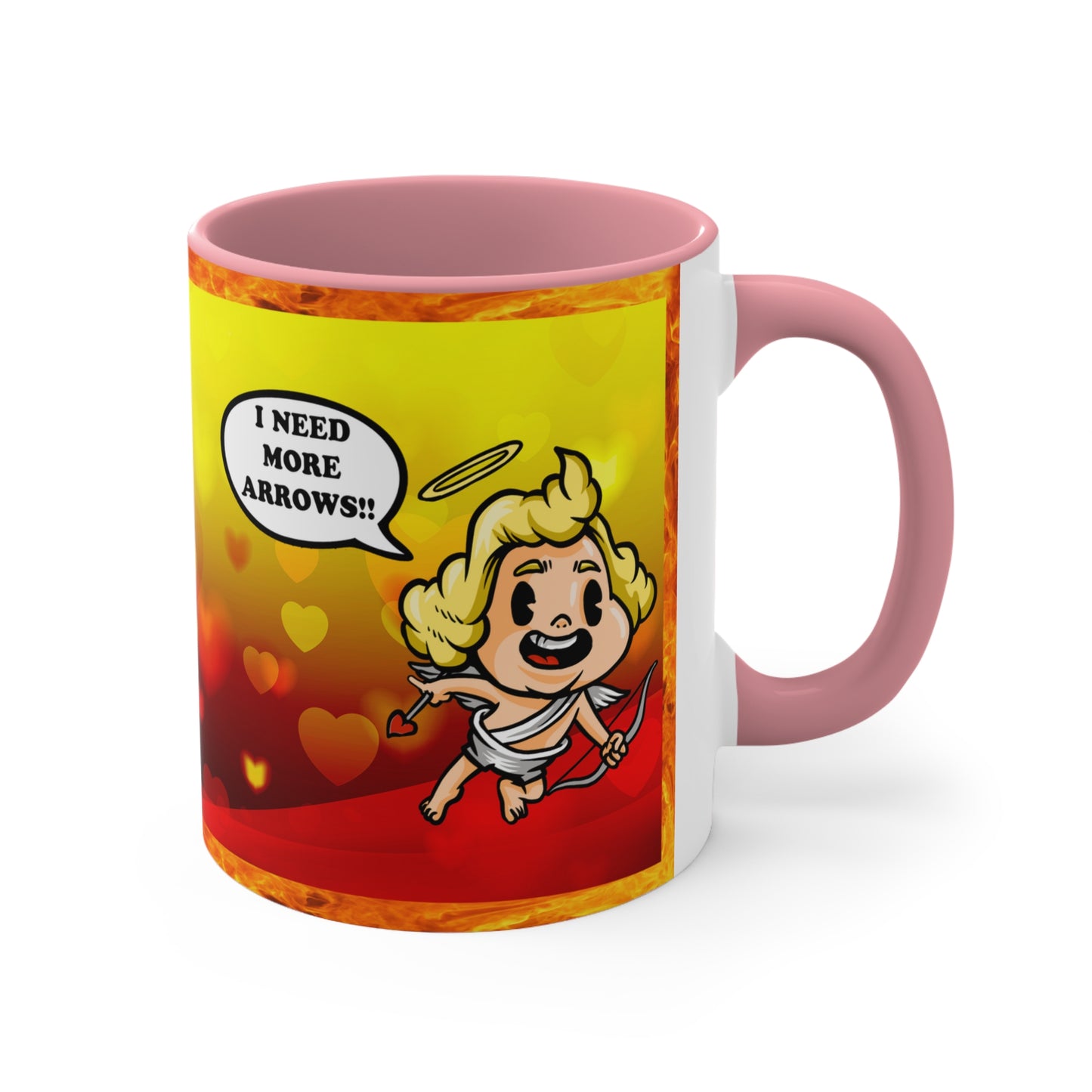 Apocalyptic Cupid - Valentine's Day Accent Coffee Mug - Right 11oz