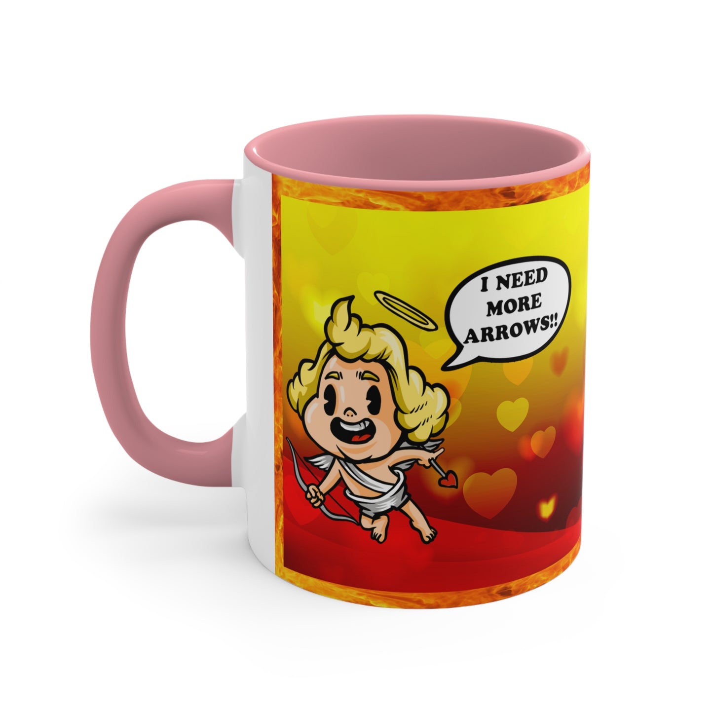 Apocalyptic Cupid - Valentine's Day Accent Coffee Mug - Left 11oz