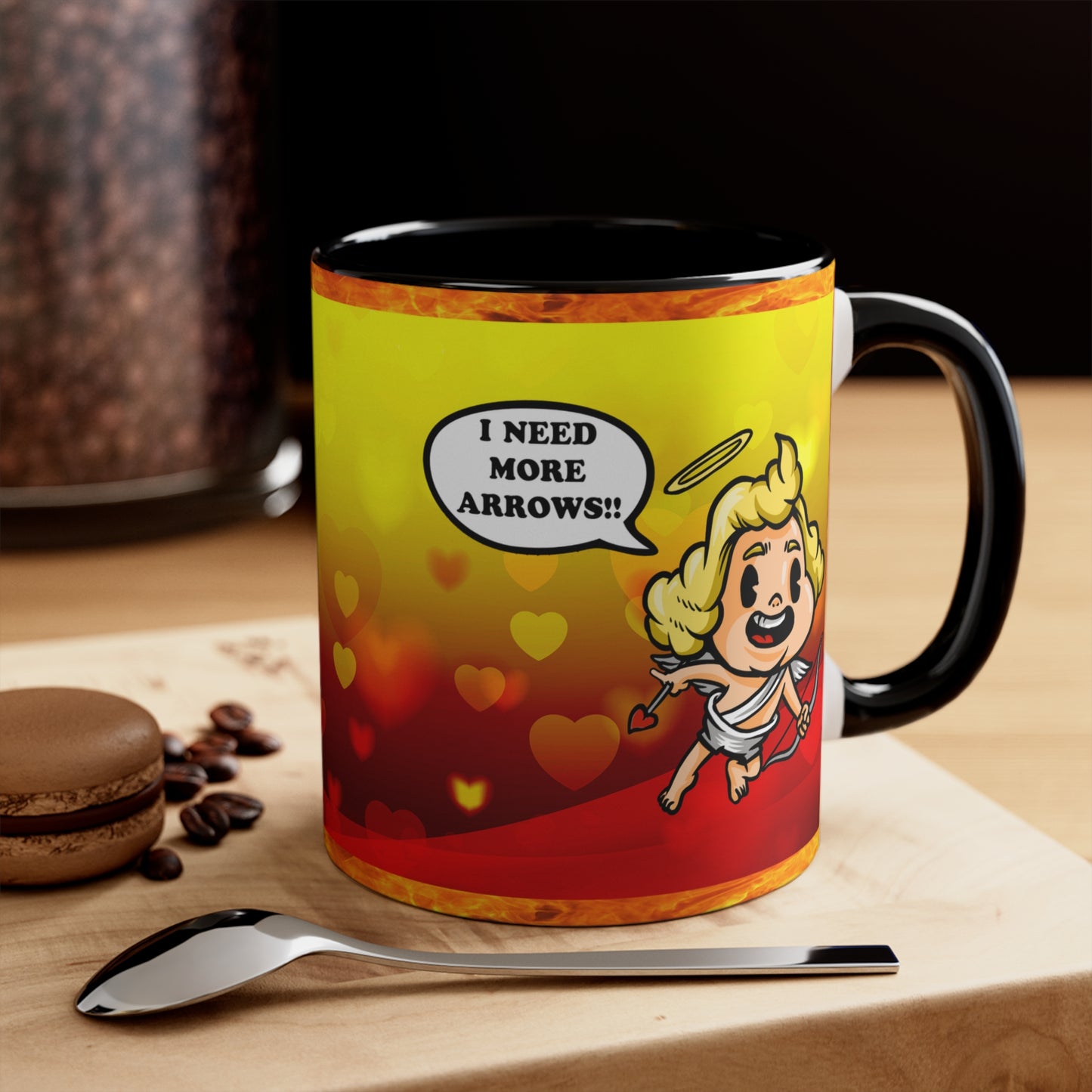 Apocalyptic Cupid - Valentine's Day Accent Coffee Mug - Right 11oz