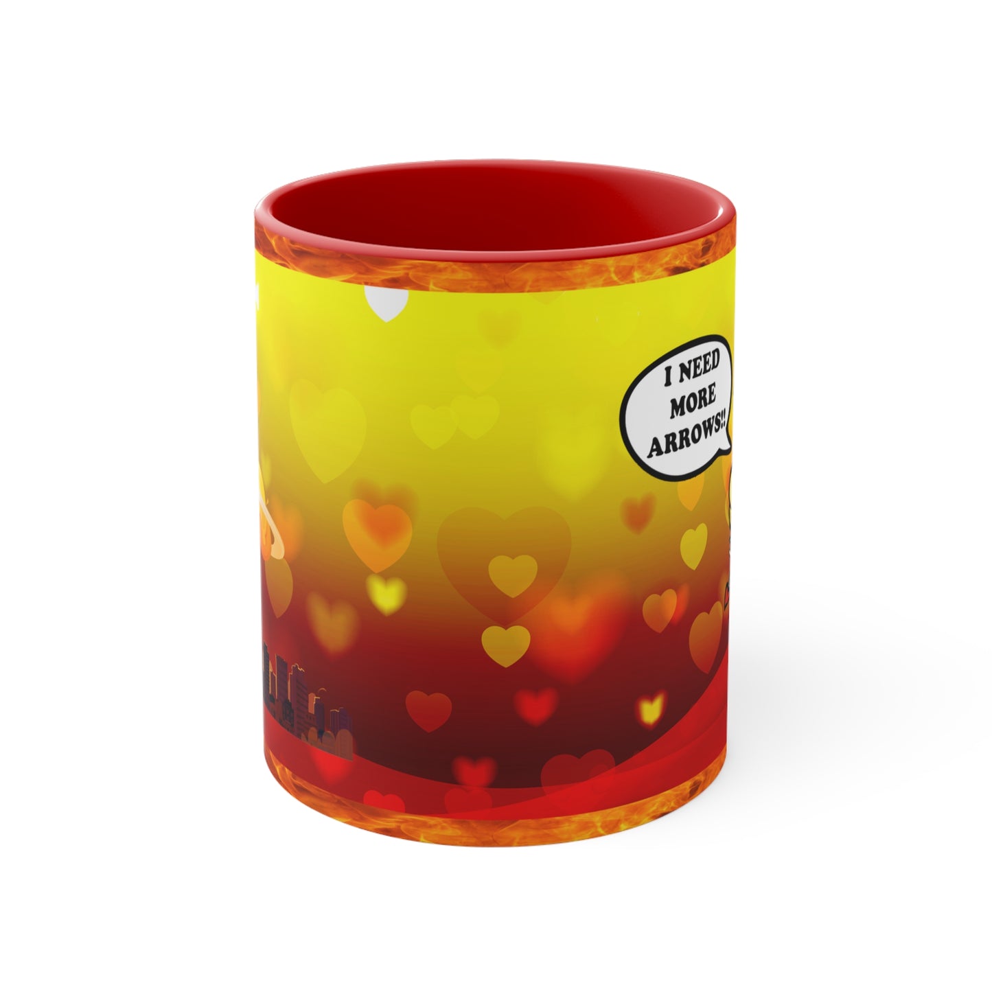 Apocalyptic Cupid - Valentine's Day Accent Coffee Mug - Right 11oz